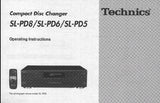 TECHNICS SL-PD5 SL-PD6 SL-PD8 CD CHANGER OPERATING INSTRUCTIONS INC CONN DIAGS AND TRSHOOT GUIDE 16 PAGES ENG