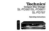 TECHNICS SL-PD787 SL-PD887 SL-PD987 CD CHANGER OPERATING INSTRUCTIONS INC CONN DIAG AND TRSHOOT GUIDE 20 PAGES ENG