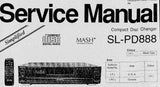 TECHNICS SL-PD888 CD CHANGER SERVICE MANUAL INC CONN DIAG SCHEM DIAGS PCB'S TRSHOOT GUIDE BLK DIAG WIRING CONN DIAG AND PARTS LIST 39 PAGES ENG