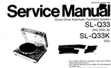 TECHNICS SL-Q33 SL-Q33K DIRECT DRIVE AUTOMATIC TURNTABLE SYSTEM SERVICE MANUAL INC BLK DIAG SCHEM DIAGS AND PARTS LIST 20 PAGES ENG DEUT FRANC