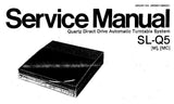 TECHNICS SL-QL5 [M] [MC] QUARTZ DIRECT DRIVE AUTOMATIC TURNTABLE SYSTEM SERVICE MANUAL INC CIRC BOARD AND WIRING CONN DIAG PCBS SCHEM DIAG BLK DIAG AND PARTS LIST 20 PAGES ENG