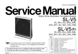TECHNICS SL-V5 SL-V5 (K) DIRECT DRIVE AUTOMATIC TURNTABLE SYSTEM SERVICE MANUAL INC TRSHOOT GUIDE BLOCK DIAGS CIRC DIAG AND WIRING CONN DIAGS SCHEM DIAGS AND PARTS LIST 47 PAGES ENG