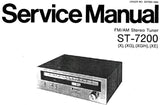 TECHNICS ST-7200 FM AM STEREO TUNER SERVICE MANUAL INC SCHEM DIAG PCBS AND PARTS LIST 8 PAGES ENG