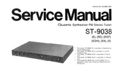 TECHNICS ST-9038 QUARTZ SYNTHESIZER FM STEREO TUNER SERVICE MANUAL INC BLK DIAG PCB SCHEM DIAGS AND PARTS LIST 27 PAGES ENG