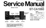 TECHNICS ST-CA1060 STEREO TUNER SERVICE MANUAL INC CONN DIAGS SCHEM DIAG BLK DIAG PCBS AND PARTS LIST 23 PAGES ENG