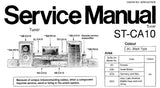 TECHNICS ST-CA10 TUNER SERVICE MANUAL INC SCHEM DIAGS PCBS WIRING CONN DIAG BLK DIAG AND PARTS LIST 46 PAGES ENG