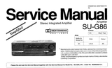 TECHNICS SU-G86 STEREO INTEGRATED AMP SERVICE MANUAL INC PCBS SCHEM DIAG AND PARTS LIST 11 PAGES ENG