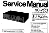 TECHNICS SU-V303 SU-V303[K] STEREO INTEGRATED AMPLIFIER SERVICE MANUAL INC BLK DIAG PCBS SCHEM DIAG AND PARTS LIST 18 PAGES ENG