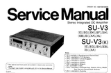 TECHNICS SU-V3 SU-V3[K] STEREO INTEGRATED DC AMP SERVICE MANUAL INC BLK DIAG PCBS SCHEM DIAG AND PARTS LIST 22 PAGES ENG