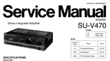 TECHNICS SU-V470 STEREO INTEGRATED AMPLIFIER SERVICE MANUAL INC BLK DIAG PCBS SCHEM DIAG AND PARTS LIST 27 PAGES ENG