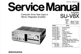 TECHNICS SU-V8X COMPUTER DRIVE NEW CLASS A STEREO INTEGRATED AMP SERVICE MANUAL INC BLK DIAG PCBS SCHEM DIAG AND PARTS LIST 13 PAGES ENG