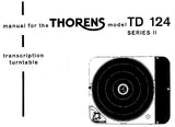 THORENS TD124 SERIES II TRANSCIPTION TURNTABLE OWNERS MANUAL 20 PAGES ENG