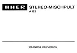 UHER A-122 STEREO MIXING CONSOLE OPERATING INSTRUCTIONS 10 PAGES ENG