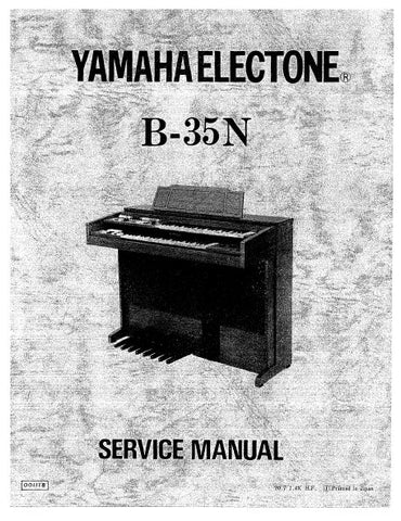 YAMAHA B-35N ELECTONE ORGAN SERVICE MANUAL INC BLK DIAGS PCBS SCHEM DIAGS AND PARTS LIST 95 PAGES ENG