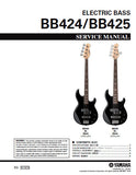 YAMAHA BB424 BB425 ELECTRIC BASS GUITAR SERVICE MANUAL INC CIRC DIAG WIRING DIAG AND PARTS LIST 8 PAGES ENG