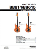 YAMAHA BB614 BB615 ELECTRIC BASS GUITAR SERVICE MANUAL INC PCB CIRC DIAG WIRING DIAG AND PARTS LIST 10 PAGES ENG