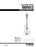 YAMAHA BBN5II ELECTRIC BASS GUITAR SERVICE MANUAL INC CIRC DIAG WIRING DIAG AND PARTS LIST 4 PAGES ENG