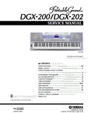YAMAHA DGX-200 DGX-202 PORTABLE GRAND PIANO SERVICE MANUAL INC BLK DIAG PCBS SCHEM DIAGS AND PARTS LIST 49 PAGES ENG
