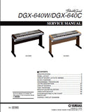 YAMAHA DGX-640W DGX-640C PORTABLE GRAND PIANO SERVICE MANUAL INC BLK DIAG PCBS SCHEM DIAGS AND PARTS LIST 67 PAGES ENG