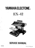 YAMAHA EX-42 ELECTONE ORGAN SERVICE MANUAL INC BLK DIAGS PCBS SCHEM DIAGS AND PARTS LIST 155 PAGES ENG