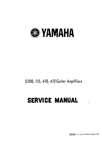 YAMAHA G100 G115 G410 G412 GUITAR AMPLIFIERS SERVICE MANUAL INC PCBS SCHEM DIAG AND PARTS LIST 15 PAGES ENG