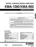 YAMAHA KMA-980 KMA-1080 DIGITAL KARAOKE MIXING AMPLIFIER SERVICE MANUAL INC BLK DIAG PCBS SCHEM DIAGS AND PARTS LIST 51 PAGES ENG