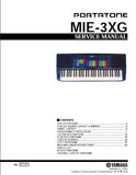 YAMAHA MIE-3XG PORTATONE KEYBOARD SERVICE MANUAL INC BLK DIAG PCBS SCHEM DIAGS AND PARTS LIST 57 PAGES ENG