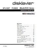 YAMAHA MX100IIXG MARK II XG SERIES DISKLAVIER UPLIGHT PIANOS SERVICE MANUAL INC BLK DIAG PCBS SCHEM DIAGS AND PARTS LIST 75 PAGES ENG