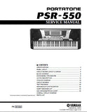 YAMAHA PSR-550 PORTATONE KEYBOARD SERVICE MANUAL INC BLK DIAG PCBS SCHEM DIAGS AND PARTS LIST 50 PAGES ENG