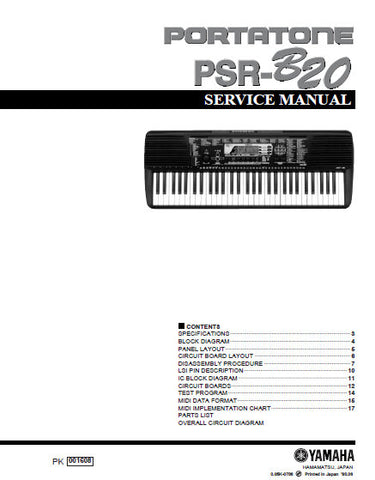 YAMAHA PSR-B20 PORTASOUND KEYBOARD SERVICE MANUAL INC BLK DIAG PCBS SCHEM DIAGS AND PARTS LIST 27 PAGES ENG