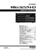 YAMAHA Rio3224-D I/O RACK SERVICE MANUAL INC BLK DIAGS PCBS SCHEM DIAGS AND PARTS LIST 166 PAGES ENG