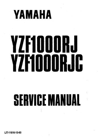 YAMAHA YZF1000RJ YZF1000RJC MORORCYCLE SERVICE MANUAL INC SCHEM DIAGS AND PARTS LIST 407 PAGES ENG