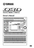 YAMAHA 03D DIGITAL MIXING CONSOLE OWNER'S MANUAL INC BLK DIAG LEVEL DIAG AND TRSHOOT GUIDE 291 PAGES ENG