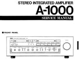 YAMAHA A-1000 STEREO INTEGRATED AMPLIFIER SERVICE MANUAL INC BLK DIAG PCB'S SCHEM DIAG AND PARTS LIST 21 PAGES ENG