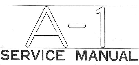YAMAHA A-1 INTEGRATED STEREO AMPLIFIER SERVICE MANUAL INC BLK DIAG LEVEL DIAG WIRING DIAG PCB'S SCHEM DIAG AND PARTS LIST 34 PAGES ENG