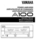 YAMAHA A100 STEREO POWER AMPLIFIER OPERATION MANUAL INC CONN DIAGS AND BLK DIAG 32 PAGES ENG FRANC DEUT