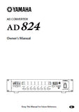 YAMAHA AD824 AD CONVERTER OWNER'S MANUAL INC CONN DIAGS 24 PAGES ENG