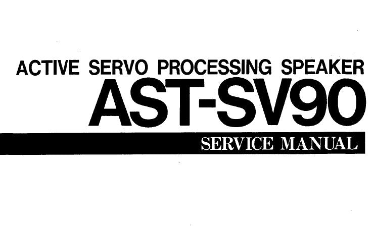 YAMAHA AST-SV90 ACTIVE SERVO PROCESSING SPEAKER SERVICE MANUAL INC SCHEM DIAG PCB NETWORK WIRING DIAG NETWORK CIRC DIAG AND PARTS LIST 4 PAGES ENG