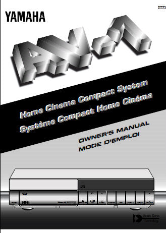 YAMAHA AV-1 HOME CINEMA COMPACT SYSTEM OWNER'S MANUAL MODE D'EMPLOI INC CONN DIAGS AND TRSHOOT GUIDE 112 PAGES ENG FRANC