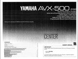 YAMAHA AVX-500 STEREO AMPLIFIER OWNER'S MANUAL INC CONN DIAG AND TRSHOOT GUIDE 28 PAGES ENG