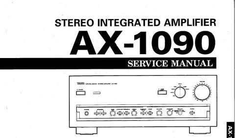 YAMAHA AX-1090 STEREO INTEGRATED AMPLIFIER SERVICE MANUAL INC PCB'S BLK DIAG SCHEM DIAGS AND PARTS LIST 24 PAGES ENG