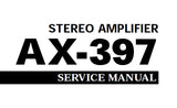YAMAHA AX-397 STEREO AMPLIFIER SERVICE MANUAL INC BLK DIAG PCB'S SCHEM DIAGS AND PARTS LIST 35 PAGES ENG