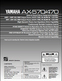 YAMAHA AX-470 AX-570 STEREO INTEGRATED AMPLIFIER OWNER'S MANUAL INC CONN DIAG AND TRSHOOT GUIDE 14 PAGES ENG