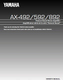 YAMAHA AX-492 AX-592 AX-892 STEREO AMPLIFIER OWNER'S MANUAL INC CONN DIAGS AND TRSHOOT GUIDE 24 PAGES ENG