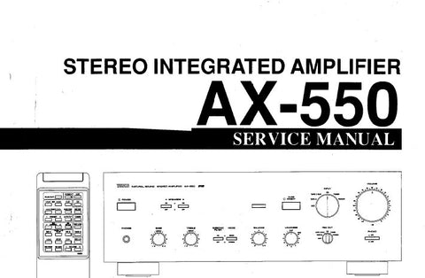 YAMAHA AX-550 STEREO INTEGRATED AMPLIFIER SERVICE MANUAL INC BLK DIAG WIRING DIAG SCHEM DIAG PCB'S AND PARTS LIST 20 PAGES ENG