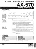YAMAHA AX-570 STEREO INTEGRATED AMPLIFIER SERVICE MANUAL INC BLK DIAG PCB'S SCHEM DIAGS AND PARTS LIST 27 PAGES ENG