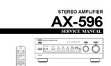 YAMAHA AX-596 STEREO AMPLIFIER SERVICE MANUAL INC BLK DIAG PCBS' SCHEM DIAGS AND PARTS LIST 26 PAGES ENG