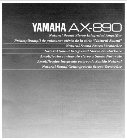 YAMAHA AX-890 STEREO VERSTARKER BEDIENUNGSANLEITUNG MIT ANSCHLUSSE UND STORUNGSSUCHE 11 SEITE DEUT