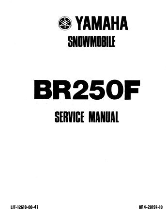 YAMAHA BR250F BRAVO SNOWMOBILE SERVICE MANUAL INC CIRC DIAGS CABLE ROUTING DIAGS WIRING DIAGS AND 2 SUPP SERV MANUALS 191 PAGES ENG