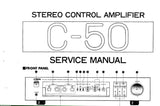 YAMAHA C-50 STEREO CONTROL AMPLIFIER SERVICE MANUAL INC BLK DIAG PCBS SCHEM DIAG AND PARTS LIST 23 PAGES ENG